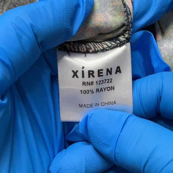 Xirena Navy Floral Garden Esme Maxi Dress with Pockets 100% Rayon size M - Picture 6 of 9